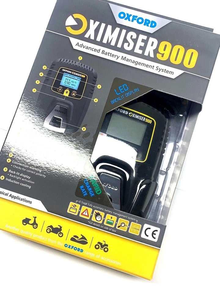 Oxford Oximiser 900 Motorcycle Battery Charger Optimiser Kit  UK Model EL570 - Image 1 of 4
