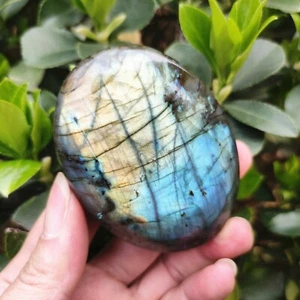 Cristal de labradorita arco iris amarillo natural 160G pulido Madagascar A08 - Imagen 1 de 12