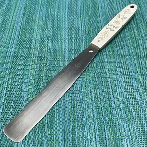 Vtg Flint Arrowhead Harvest Wheat Utensil - 10” Narrow Flat Spatula Icing Baking - Picture 1 of 9