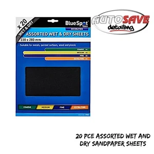BlueSpot - 20 Piece Assorted Wet And Dry Sandpaper Sheets - Picture 1 of 1
