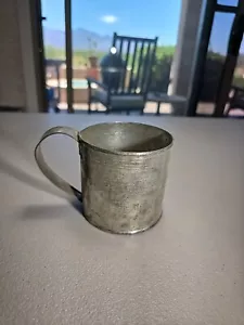 Antique Stylish Steel Mug Cup w/ Handle - Picture 1 of 6