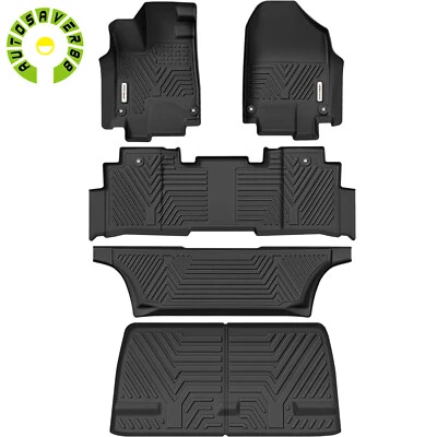 3D Floor Mats & Rear Trunk Cargo Liner 5PCS Full Set for 2018-2026 Honda Odyssey - Image 1 of 4