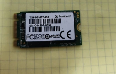 Transcend TS64GMTS400 64GB M.2 NGFF 2242 42mm SATA III 6Gbps SSD MLC Flash Drive - Image 1 of 2