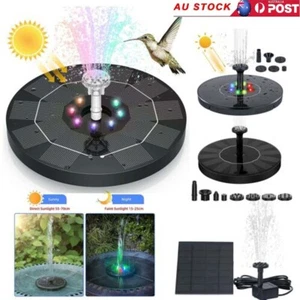 Solar Bird Bath Floating Water Fountain Pump Pool Panel Garden Pond Outdoor Deco - Picture 1 of 26