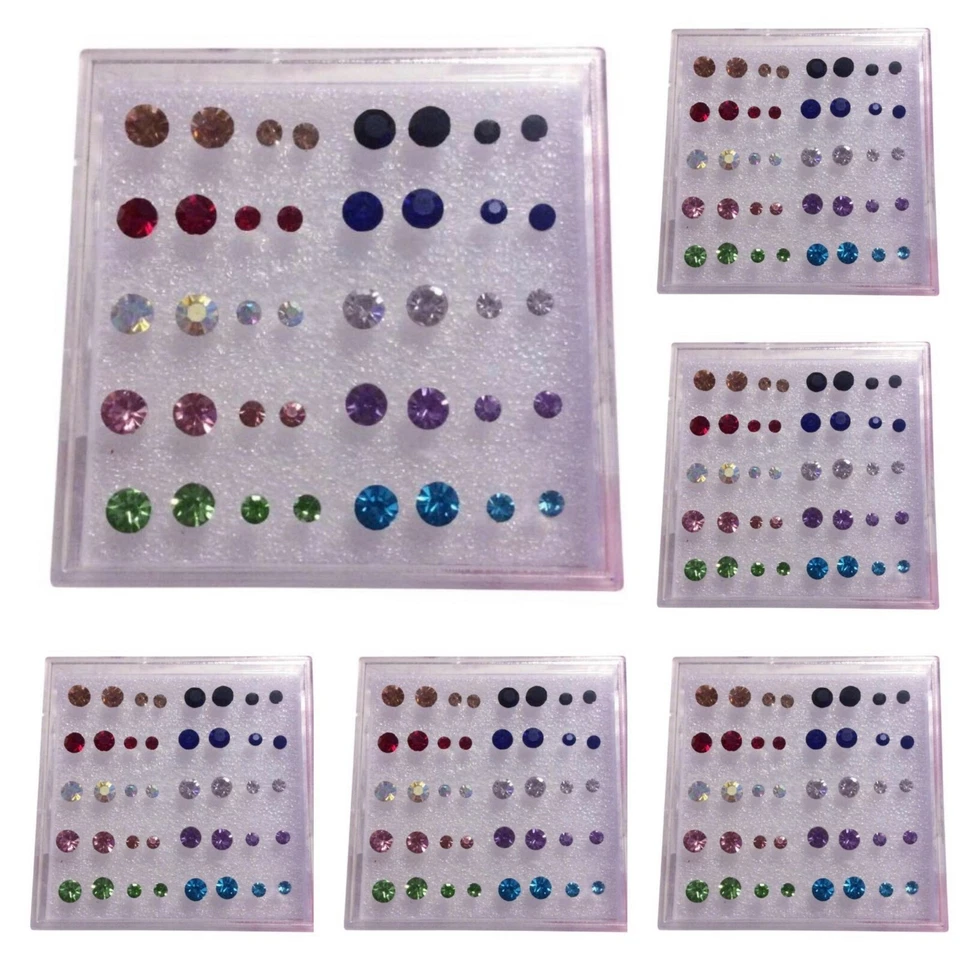 6 CONJUNTOS DE 20 ARETES HIPOALERGÉNICOS DE PLÁSTICO 120 PIEZAS EN TOTAL Foto 1 de 4