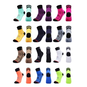 Pro Men Women Road Cycling Riding Bicycle Bike Sports Ankle Socks MTB BMX Orange - Picture 1 of 42