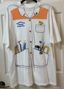 True Vtg 80s Athletic Supporter Ltd Dental Hygienist Single Stitch TShirt XL USA - Picture 1 of 21