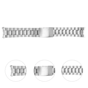 Correa de reloj de 22 mm para hombre y mujer correa de acero inoxidable para hombre extremo curvo de 22 mm - Imagen 1 de 12
