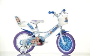 Dino Snow Queen Kids Bike 16" Wheel Cycling Bicycle Single Speed White Blue - Picture 1 of 5