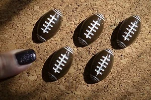 Set of 5 FOOTBALL bulletin board pushpins, thumbtacks, or magnets - Picture 1 of 9