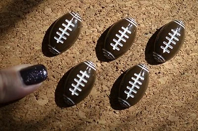 Set of 5 FOOTBALL bulletin board pushpins, thumbtacks, or magnets - Image 1 of 4