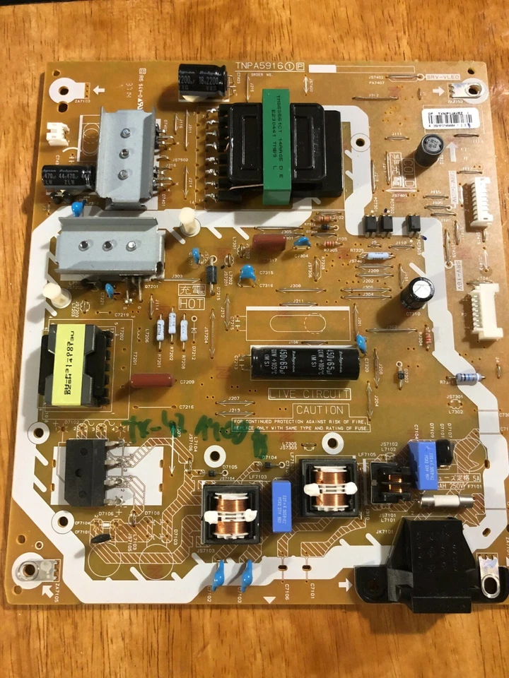 Placa de fuente de alimentación TNPA5916 1 P TXN/P1HPVEZ - Panasonic TX-50AS520B TX-50A400B Foto 1 de 1