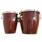 Bango Drum Set Mango Wood Brown Professional Two Piece Folk Musical Instrument