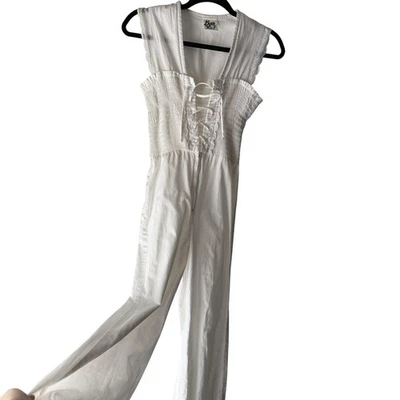 Mono vintage Byer Too retro mediano con cordones corpiño ajustado pierna ancha años 90 Foto 1 de 4