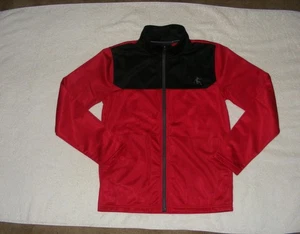 AND1 rot/schwarze Polyesterjacke mit Reißverschluss - Größe 10/12 - Bild 1 von 3