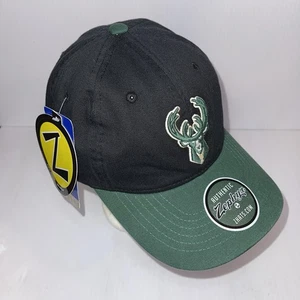 Milwaukee Bucks Zephyr verstellbare Mütze schwarz grün Strapback Cap NBA lizenziert - Bild 1 von 8