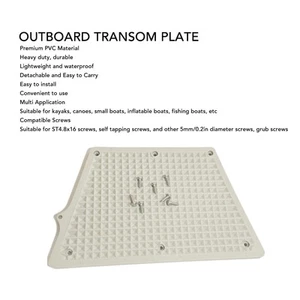 (Grau) Außenbord-Transom-Platten-Gitter-Design Trapezoid-PVC-Außenbordmotor Fo - Zdjęcie 1 z 24
