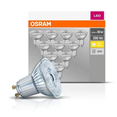 Osram base PAR16 LED riflettore lampada, vetro, bianco caldo, GU10, 4.3 W, 9LSS - Immagine 1 di 4