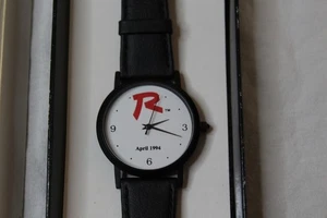  Orologio Award Pubblicitario Ralston con Cinturino Pelle Nero così com'è Non Funzionante Vintage - Foto 1 di 10