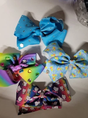 "Lote de 4 pinzas de moño para el cabello Jojo Siwa grandes de 8""" Foto 1 de 4