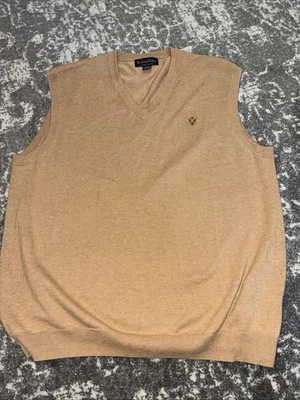 Chaleco suéter de algodón Brooks Brothers Supima para hombre talla XL Foto 1 de 2
