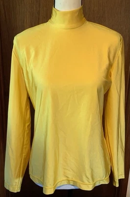 AJ Sport Andrea Jovine женщин желтый эластичной водолазка L/S, L винтажный 90-х - Изображение 1 из 4