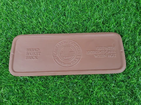 Longaberger Pottery Bread Basket Brick USA - Rarely Used - EXCELLENT CONDITION Cover