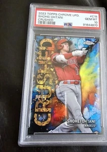 2023 Topps Chrome Update Shohei Ohtani Crushed SSP Case Hit #C-15 PSA 10 Angels - Picture 1 of 2