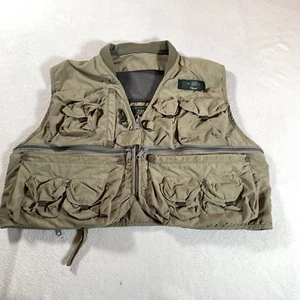 Orvis Fishing Vest Adult Extra Large Short Tan Mesh Zip Up Shooting Hunting Mens - Picture 1 of 14
