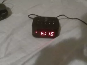 Sharp Alarm Clock With USB, Black - Picture 1 of 4