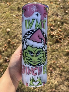 Custom GRINCH 20 oz sublimated tumbler with straw - Picture 1 of 3