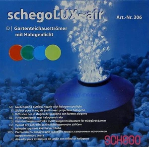 Schego Lux Air Gartenteichausströmer Con Lámpara Halógena para - Picture 1 of 1