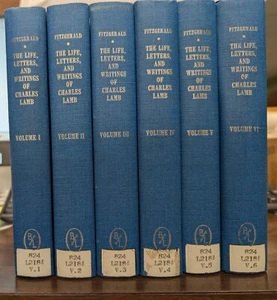 Life, Letters and Writings of Charles Lamb 6-vol ex-lib set HB G+ 250501 - Picture 1 of 24