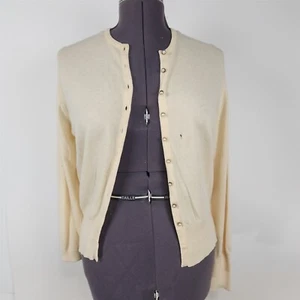 Vintage 1960s Bobbi Ray Cream Cashmere Cardigan Sweater Made in Scotland - Picture 1 of 7