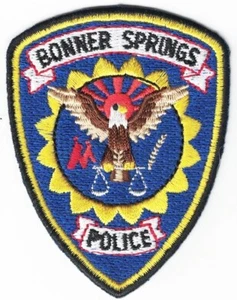 Bonner Springs Police Kansas hat patch (approx. 2.8x2.1 inches) NEW - Picture 1 of 1
