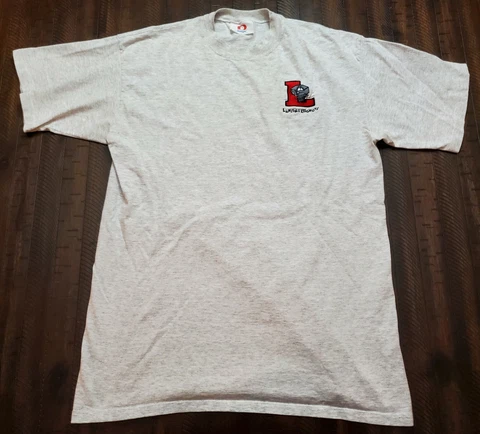 Vintage Dodger Lansing Lugnuts Tshirt Mens Large Gray Cover