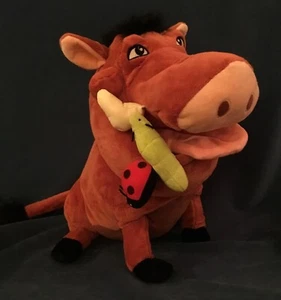 Disney Store Exclusive The Lion King Pumbaa Plush 13" Stuffed Animal With Grub - Picture 1 of 6