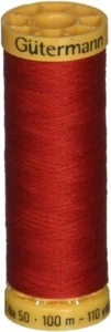 Gutermann Natural Cotton Thread 110 Yards-Bright Red - Picture 1 of 1