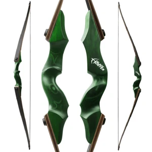 60" Takedown Hunting Bow 20-60lbs Longbow Wooden Archery Target Black Hunter - Picture 1 of 27