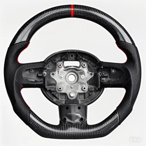 Real Carbon Fiber Steering Wheel For Mini Cooper R60 R55 R56 JCW 2007-2013 - Picture 1 of 8