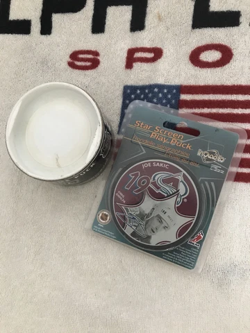 Joe Sakic 1996 300 Goals Milestone Puck+center Ice Official Game Avalanche Lot Cover