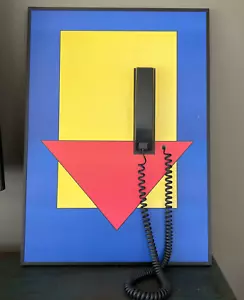 Vtg. 1960-80 MCM RETRO POP ART ABSTRACT TELEPHONE PAINTING / ELTEK EUROPE B.V. - Picture 1 of 16