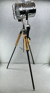 NAUTICAL FLOOR LAMP - Tripod Spot light Search light Home/Office Décor Lamp - Picture 1 of 24