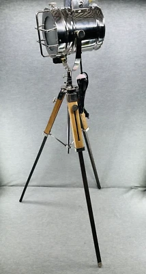 NAUTICAL FLOOR LAMP - Tripod Spot light Search light Home/Office Décor Lamp - Image 1 of 4