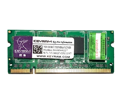 512MB DDR2 Laptop Memory SODIMM PC2-4200 533MHz  KEYRAM RAM NY0603N5511197 - Image 1 of 2