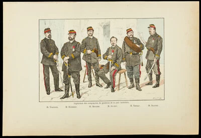 1896 - Captains Of Companies Guardians of The Paix. engraving Uniform - Bild 1 von 4