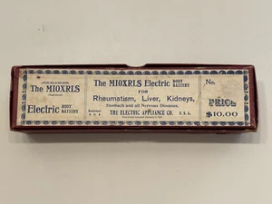 VTG 1907 MEDICAL QUACKERY DEVICE - THE MIOXRLS ELECTRIC BODY BATTERY WITH BOX - Picture 1 of 13
