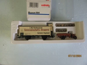 HO Marklin Museum 1994 Beer Box Car & Delivery Truck "Genossenschafts Brau" NIB - Picture 1 of 6