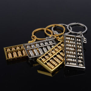 Creative Mini Metal Movable Abacus Key Ring Keyring Keychain Pendant Gift