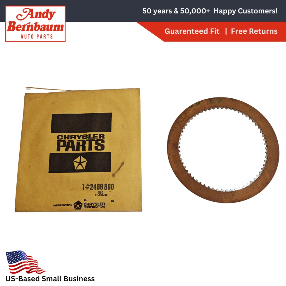 1965 - 1976 道奇普利茅斯自动变速器后离合器盘 2466800 NOS。 — 第 1/4 张图片